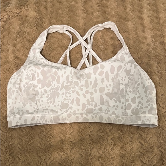 lululemon athletica Other - Lululemon Athletica White Patterned Sports Bra 12